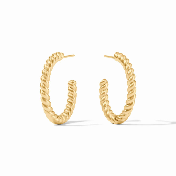 Julie Vos Gold Nassau Hoop + Sizes