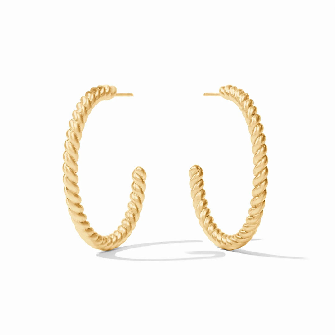 Julie Vos Gold Nassau Hoop + Sizes