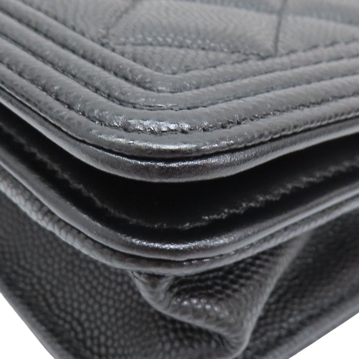Chanel Boy Wallet on Chain NM, Caviar Quilted