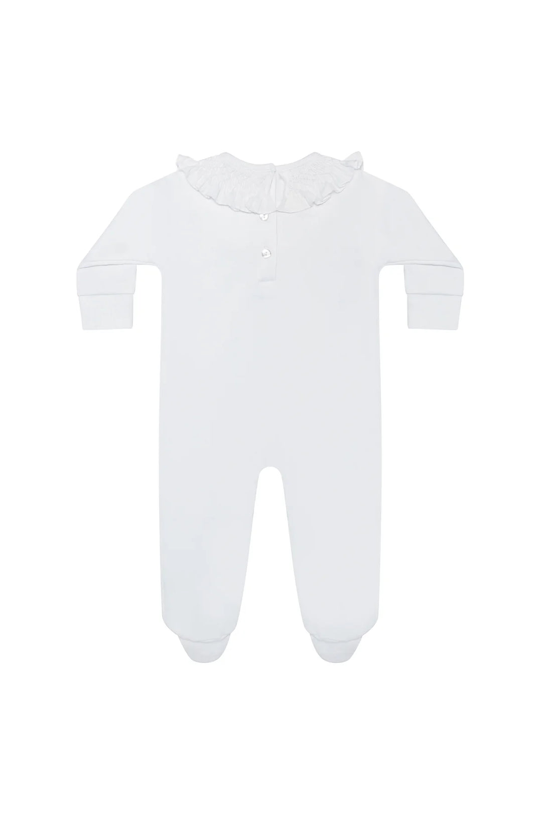 Princess Smocked Footie | White