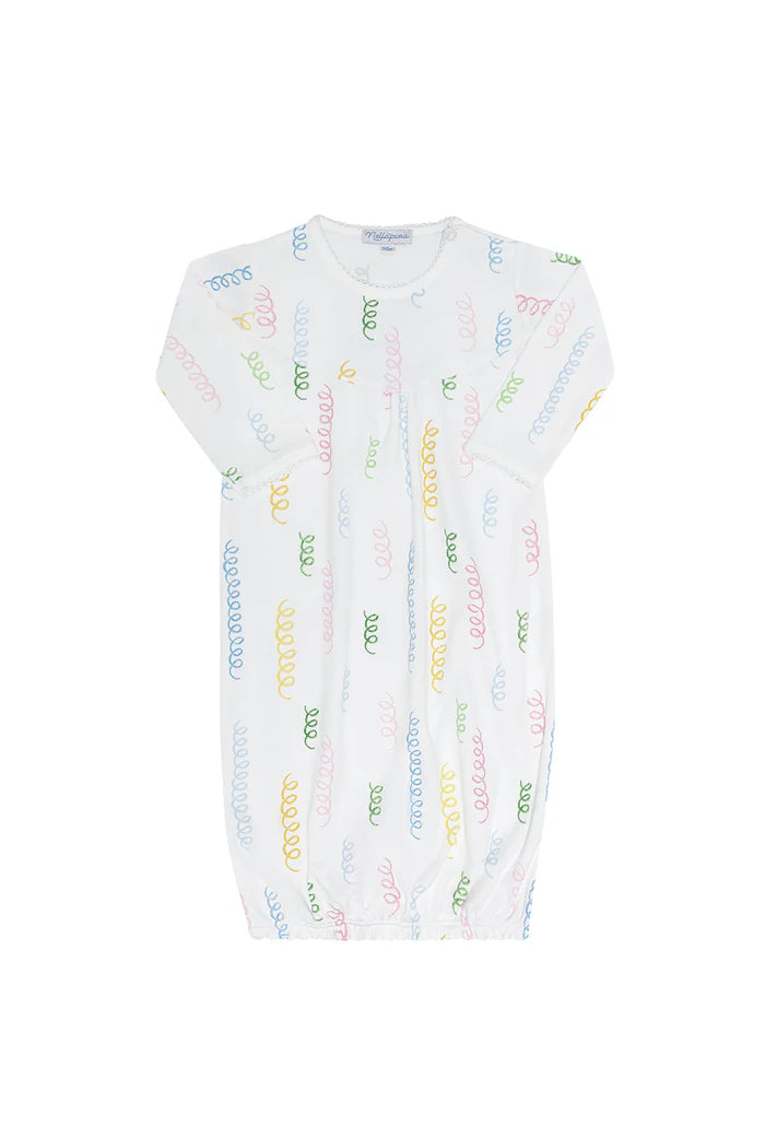 Baby Gown | Multicolor Spirals