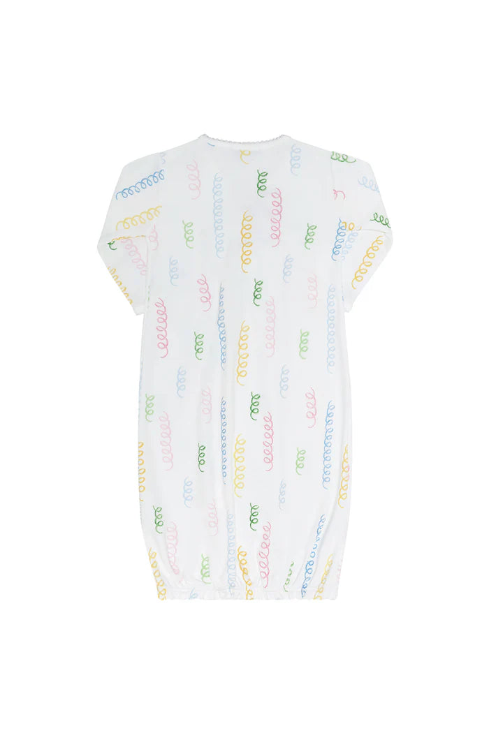 Baby Gown | Multicolor Spirals