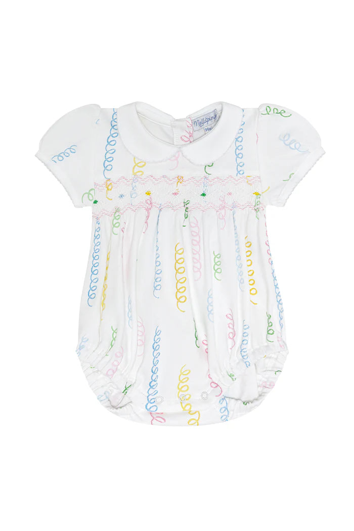 Smocked Bubble | Multicolor Spirals