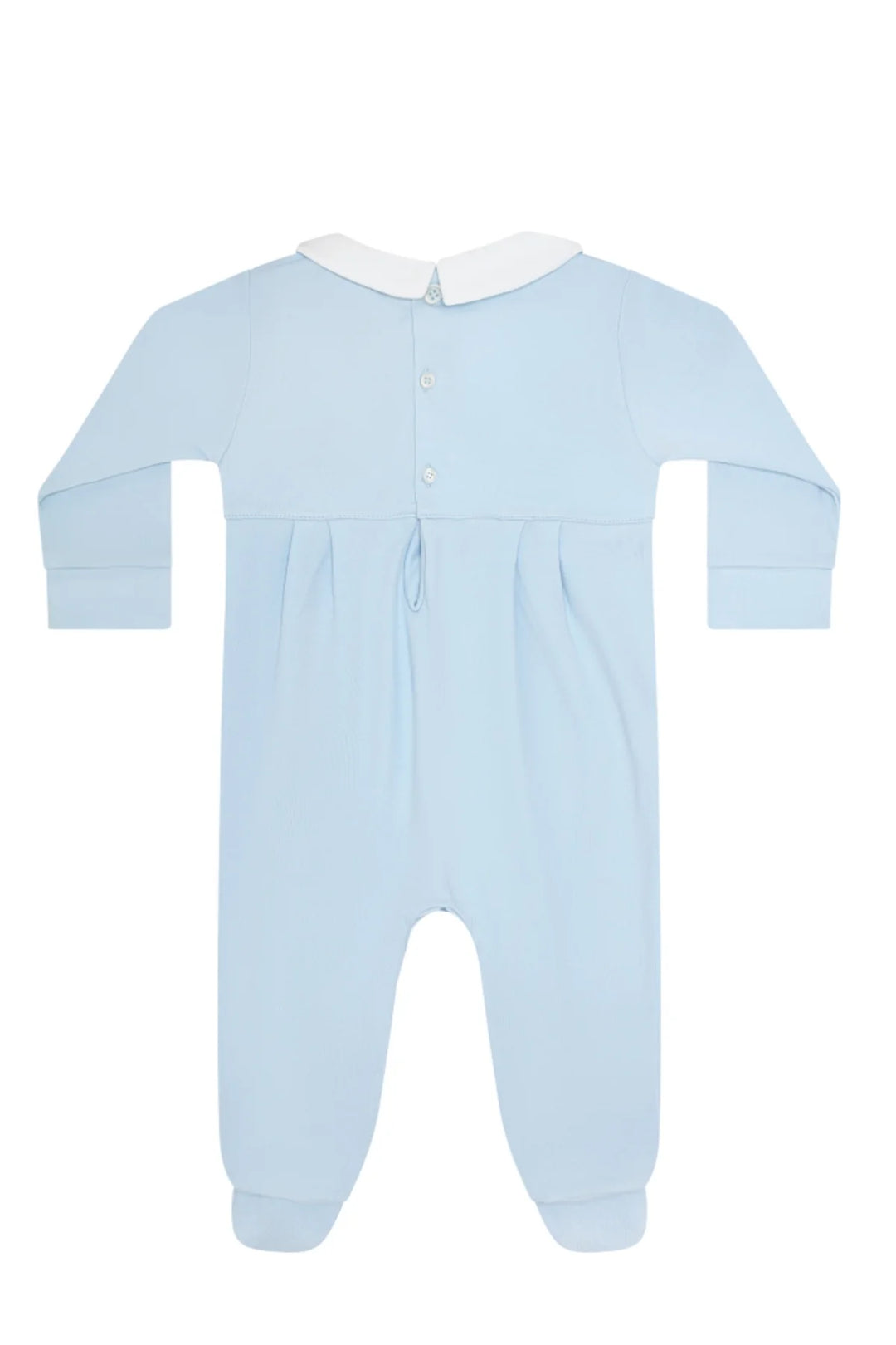 Blue Puppy Love Embroidery Footie