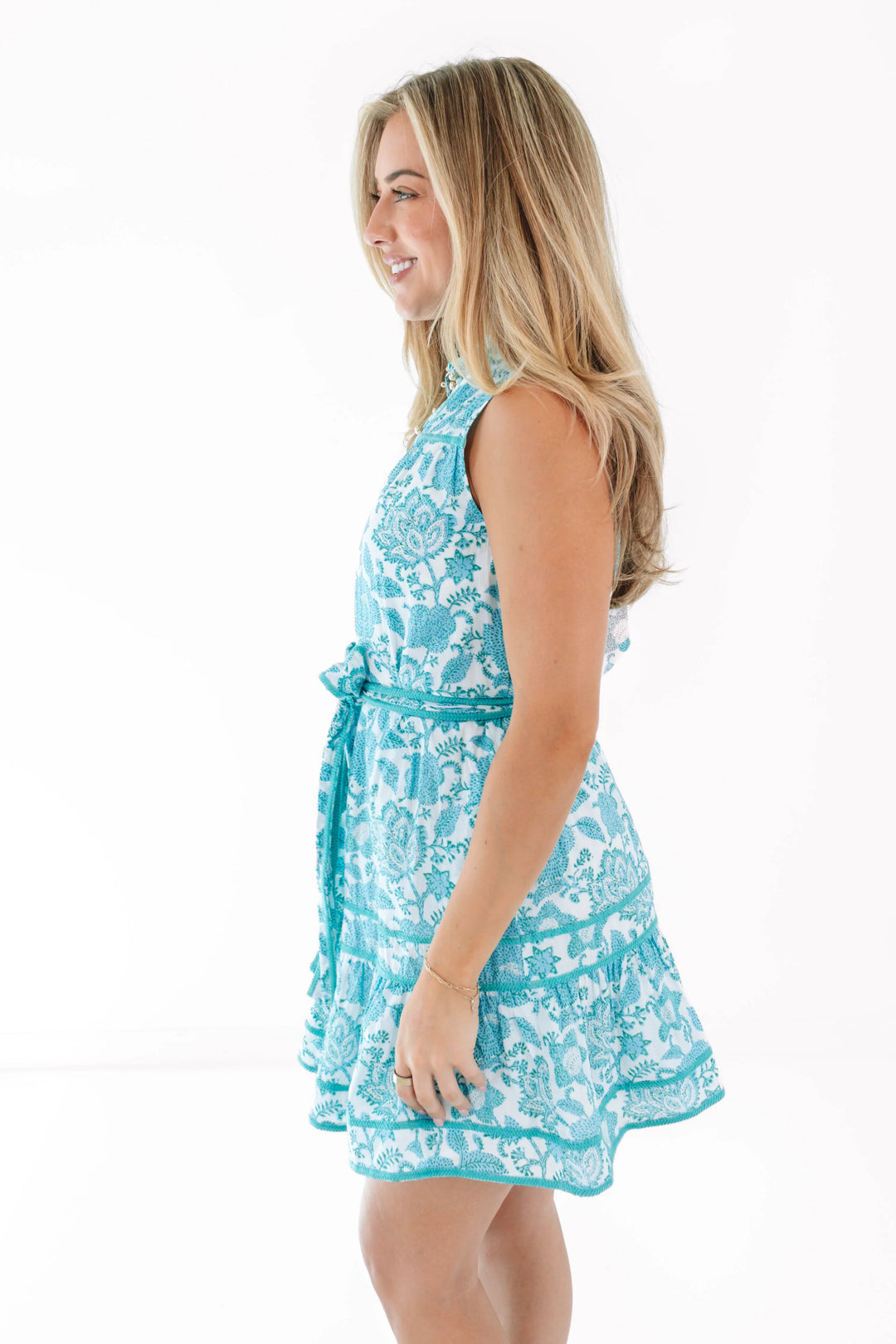 Nina Sleeveless Tie Dress