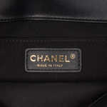 Chanel Chevron Lambskin Fold Up Again Clutch | Black