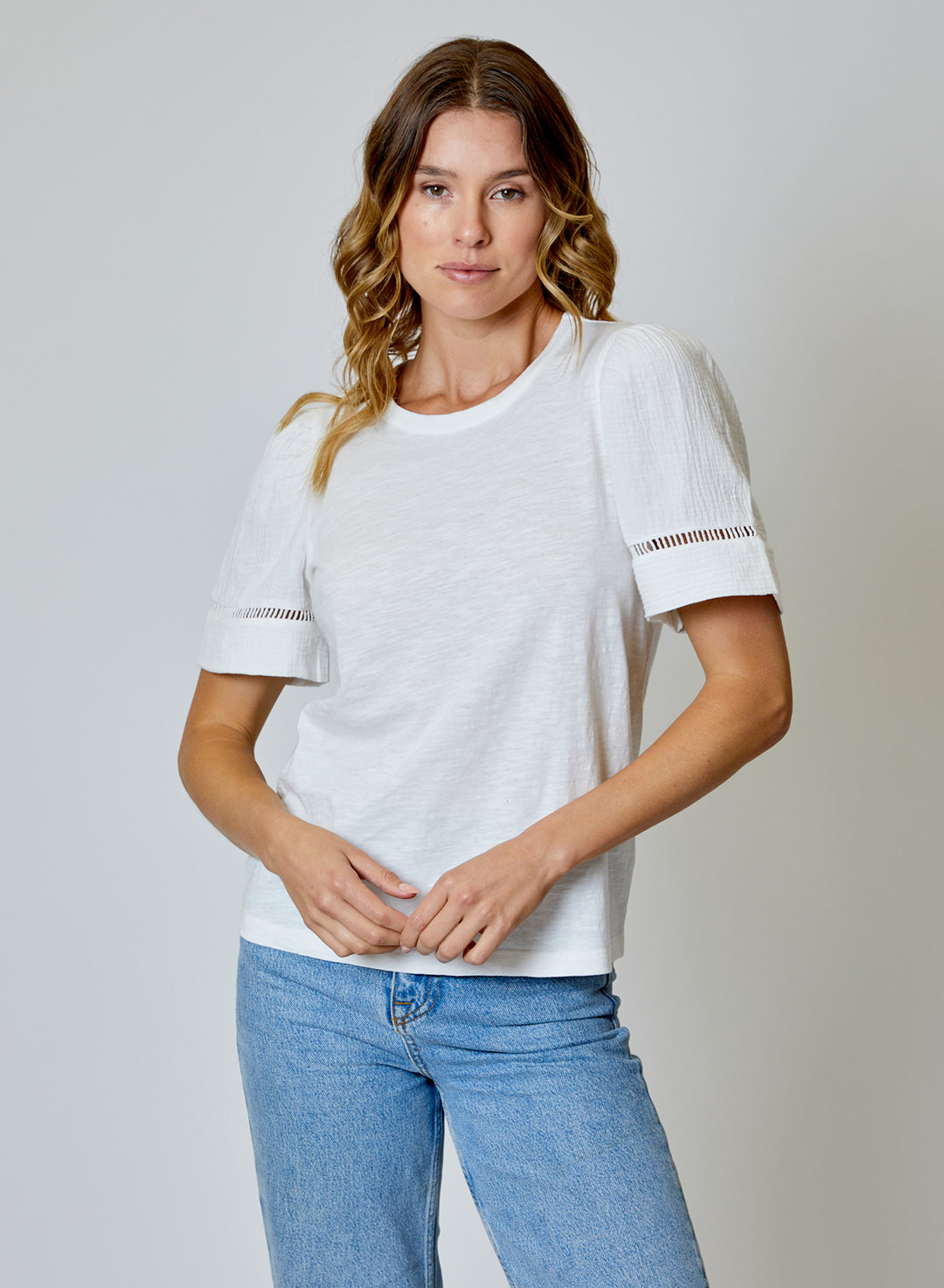 Tee with Sleeves | White
