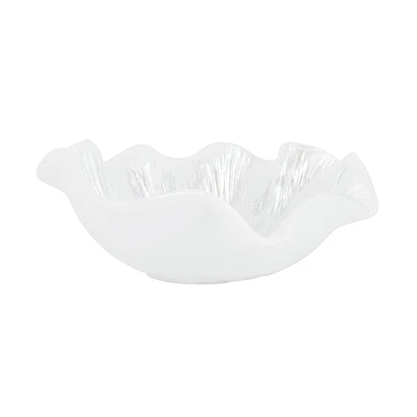 Onda Glass Ruffled Round Bowl | +Colors