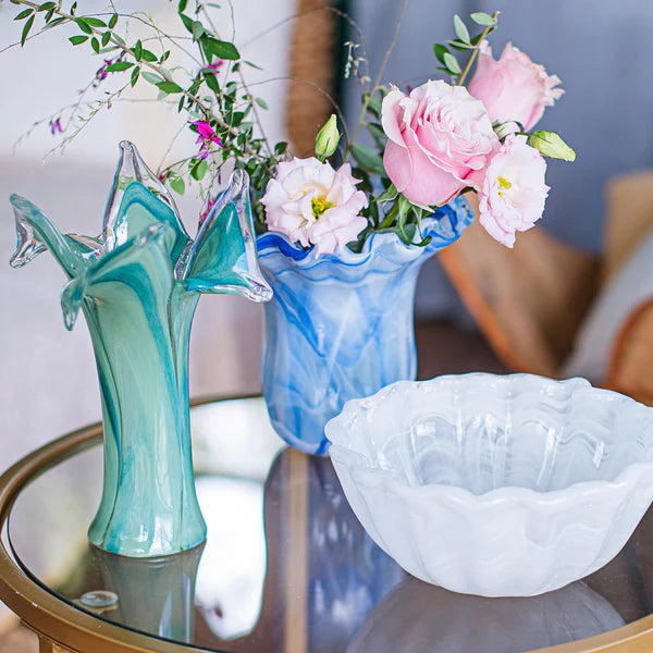 Onda Glass Twisted Flower Vase | +Colors - Charlotte's Inc