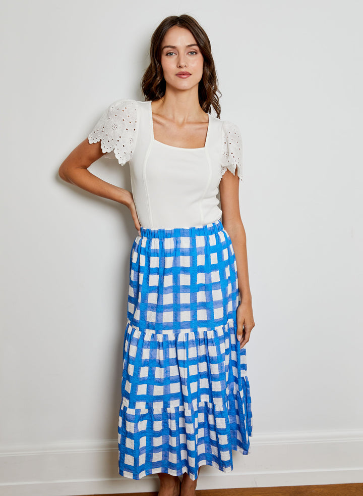 Printed Skirt | Perfect Sky Combo