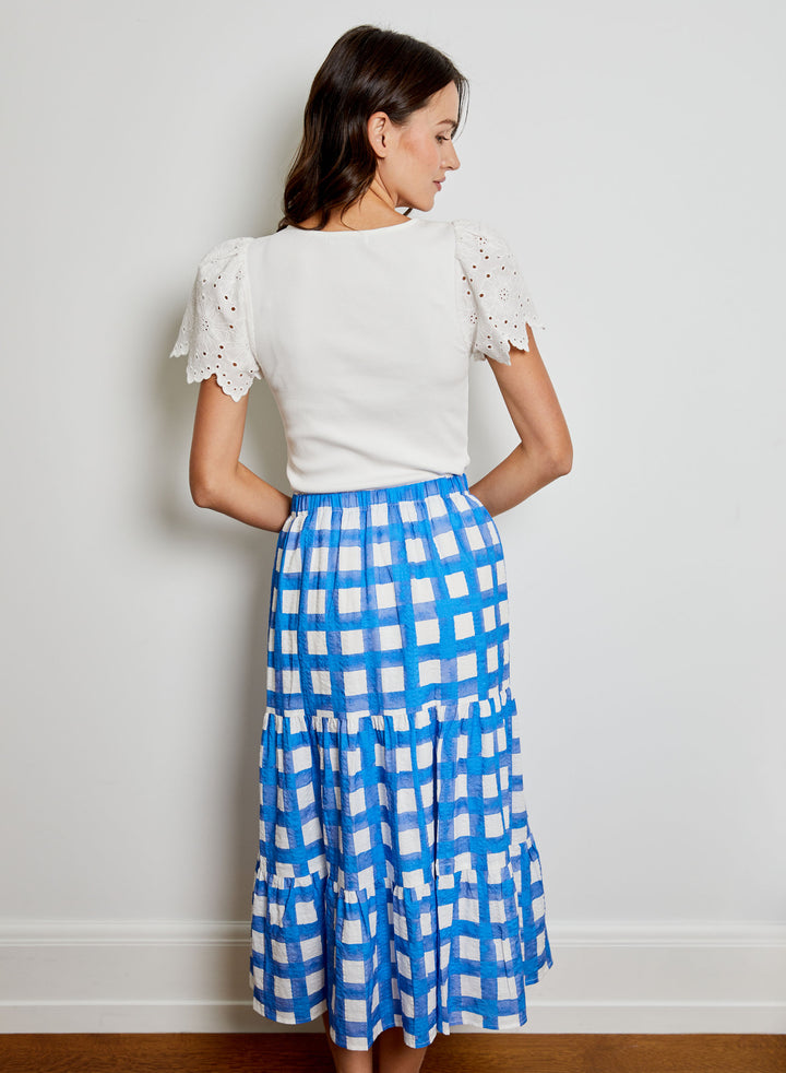 Printed Skirt | Perfect Sky Combo