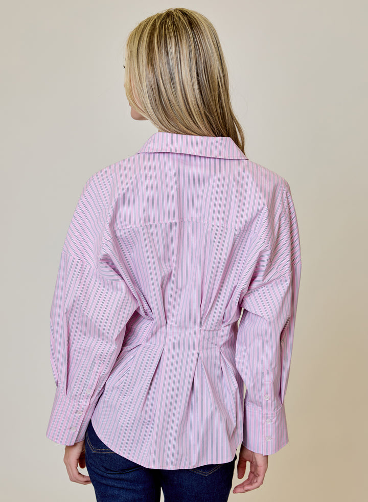 Fitted Shirt | Pink Stripes