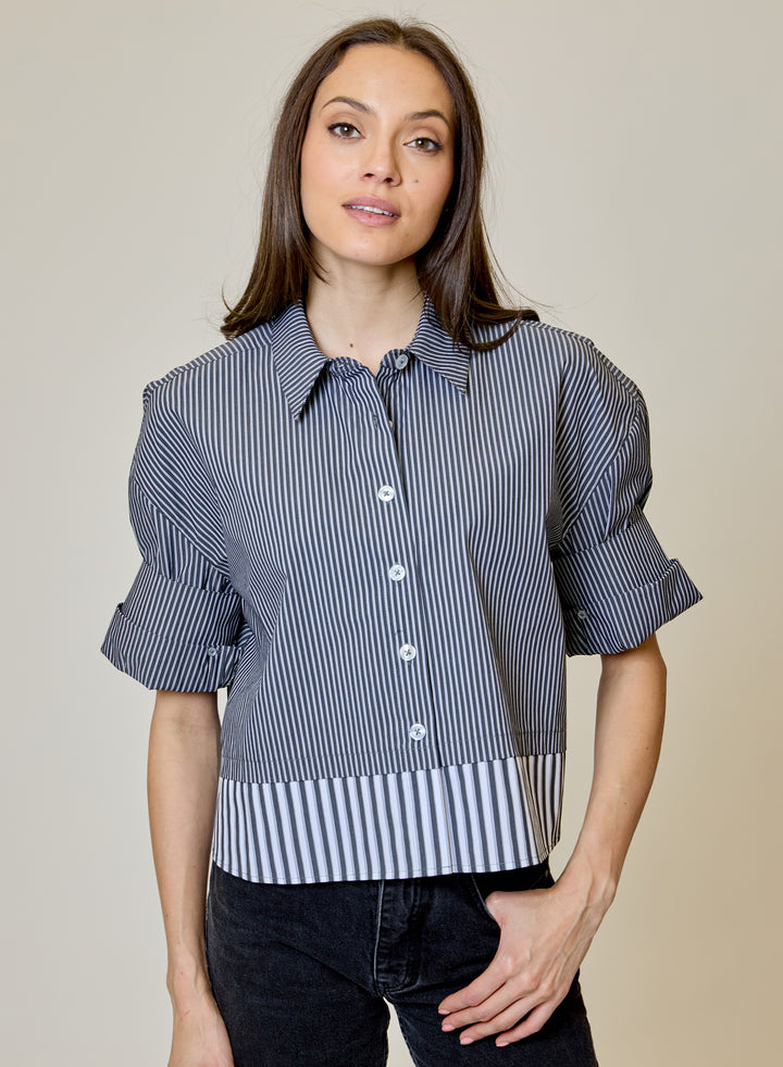 Multi Stripe Shirt | Charcoal