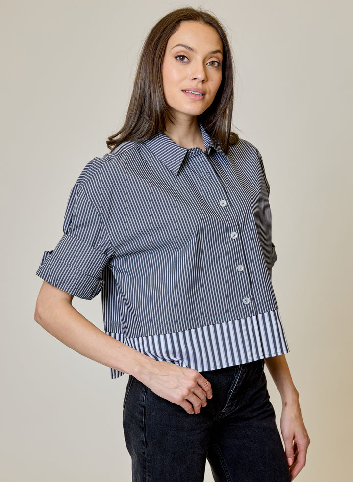 Multi Stripe Shirt | Charcoal