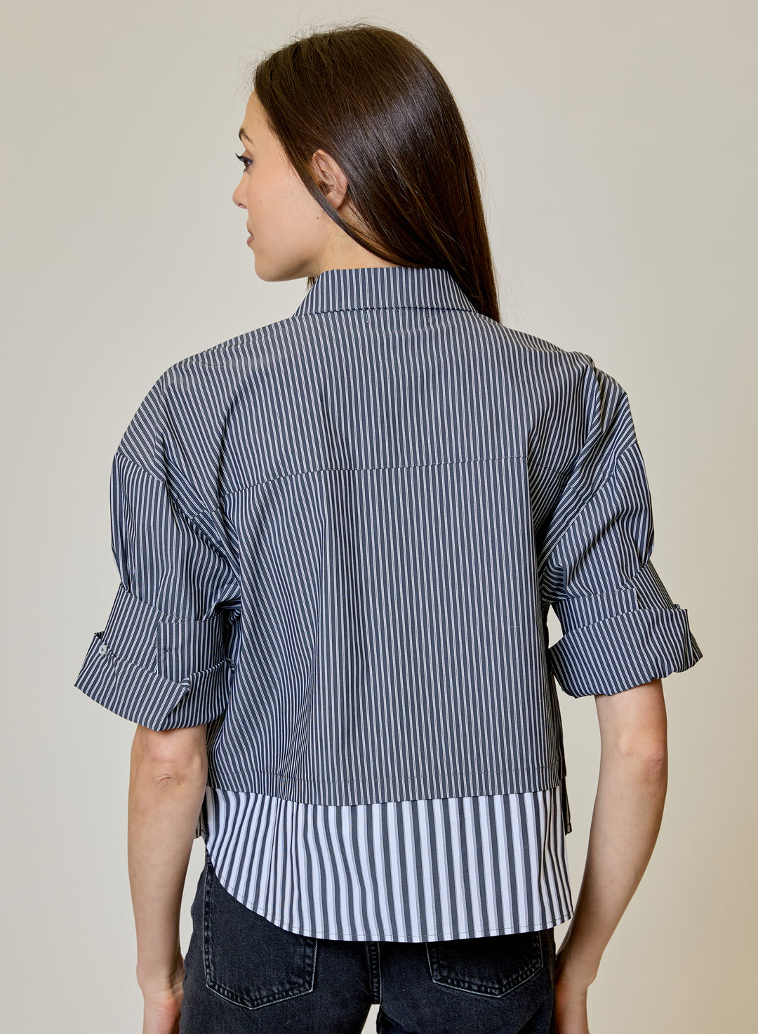Multi Stripe Shirt | Charcoal