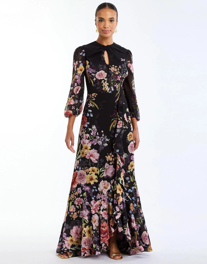 Ophelia Chiffon Gown | Twilight Florals