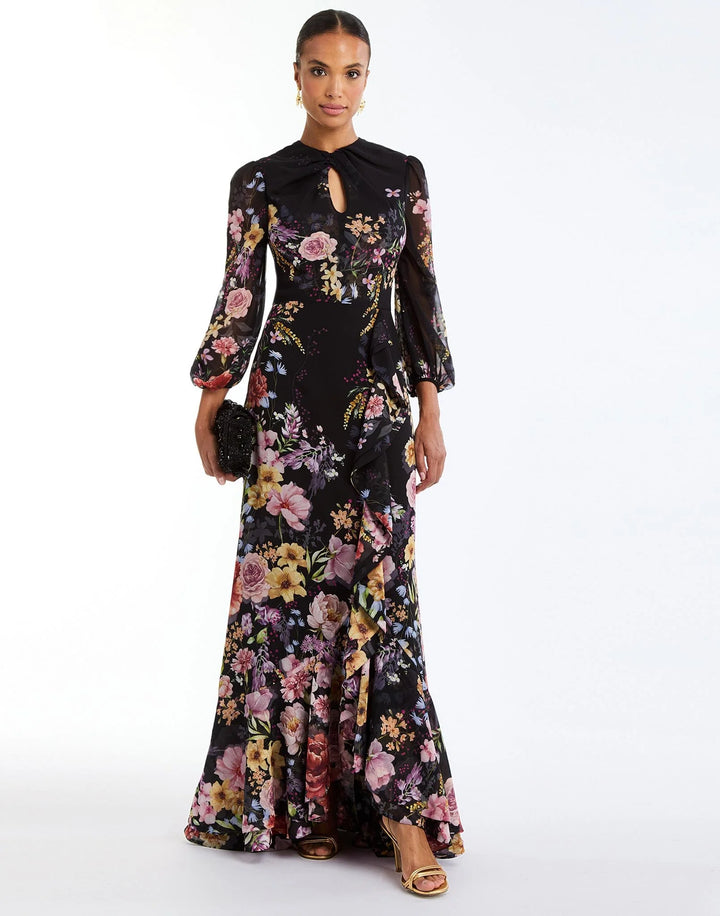 Ophelia Chiffon Gown | Twilight Florals