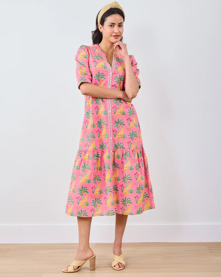 Brunch Dress | Pink Palace Leopard