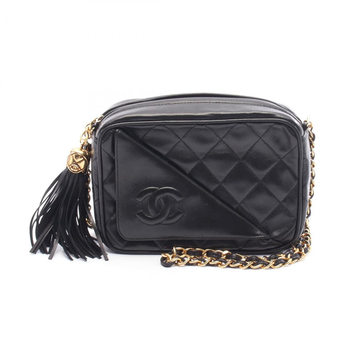 Chanel Black Matelasse Coco Mark Camera Shoulder Bag
