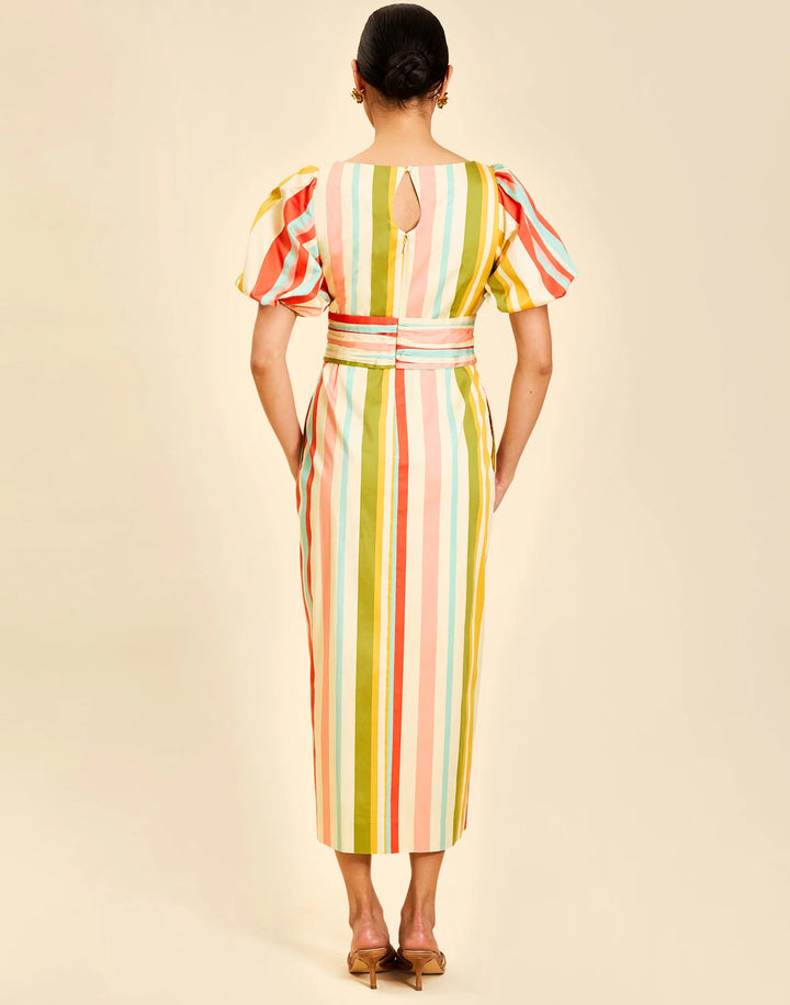 Park Ave Wrap Dress | Paradise Stripe