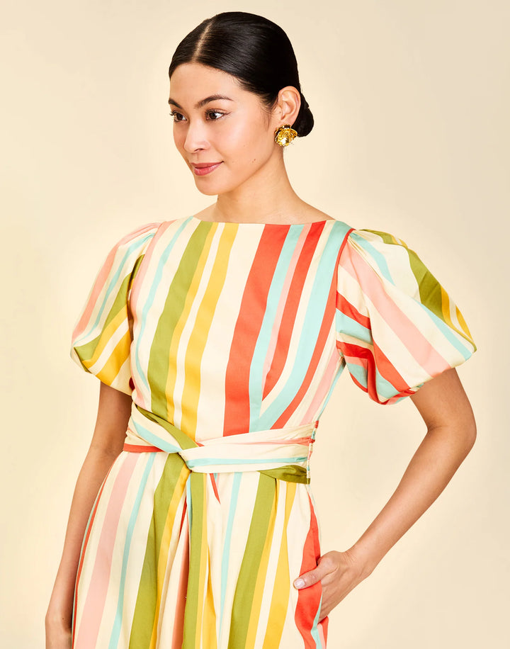 Park Ave Wrap Dress | Paradise Stripe