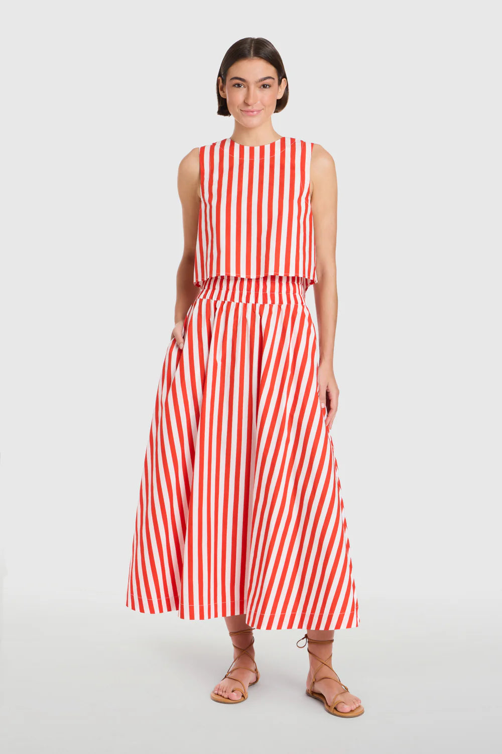 Crop Top | Red Stripes