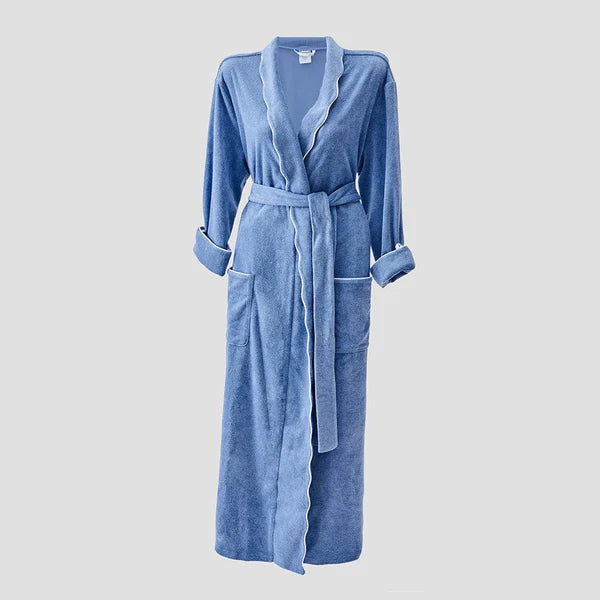 Weezie Women's Long Scallop Lightweight Robe | + Colors