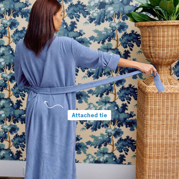 Weezie Women's Long Scallop Lightweight Robe | + Colors