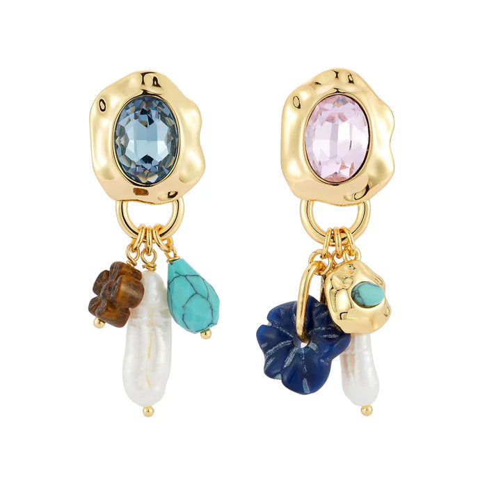 Leia Charm Drop Earrings | Multicolor