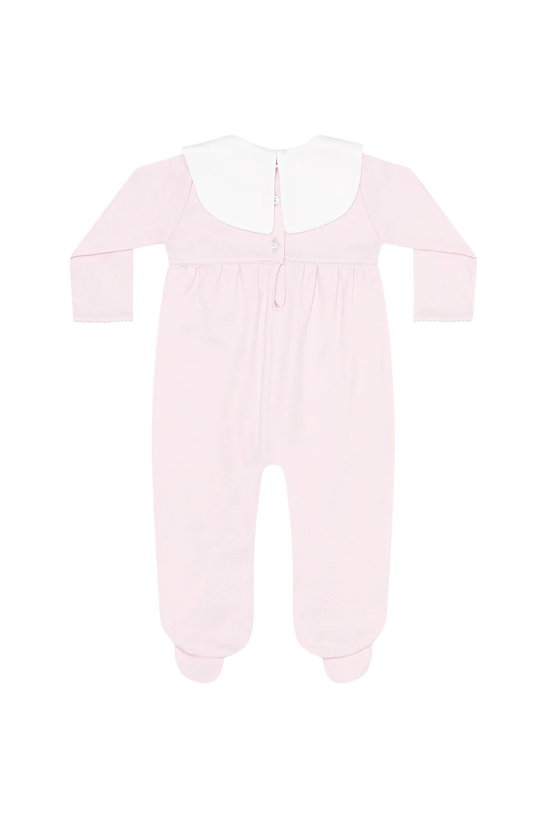 Embroidered Footie | Pink Rocking Horse