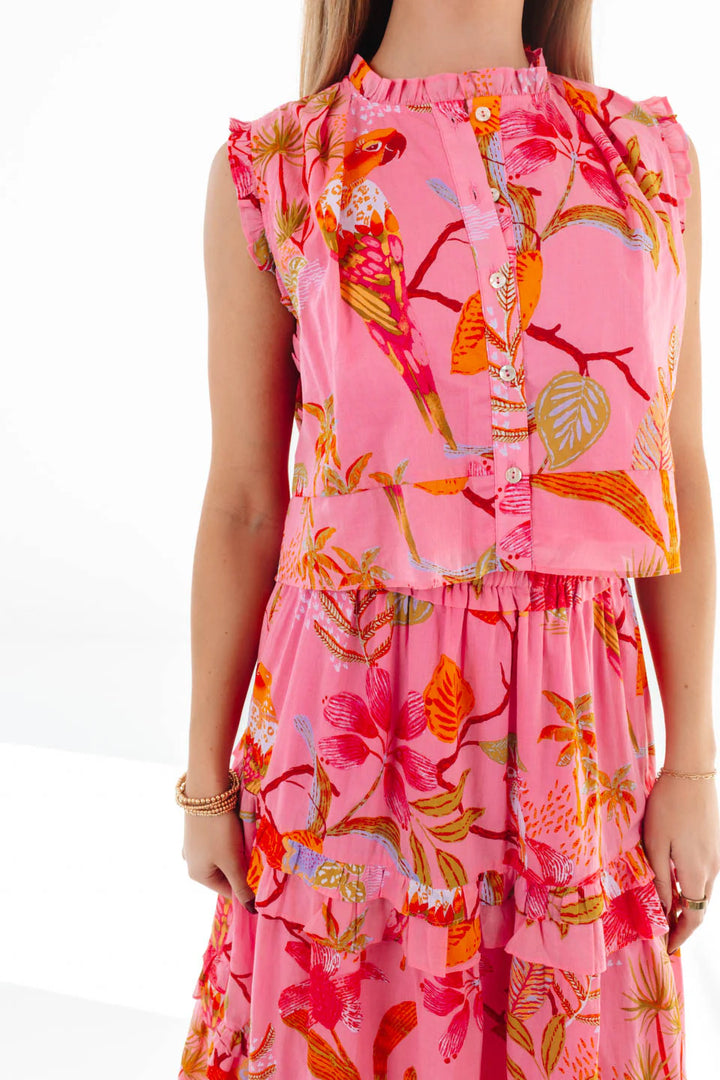 Playa Midi Skirt Set | Pink Multi