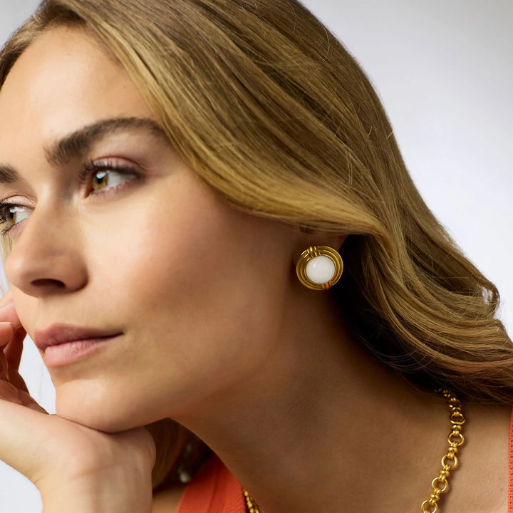 Portofino Statement Stone Stud | +Colors