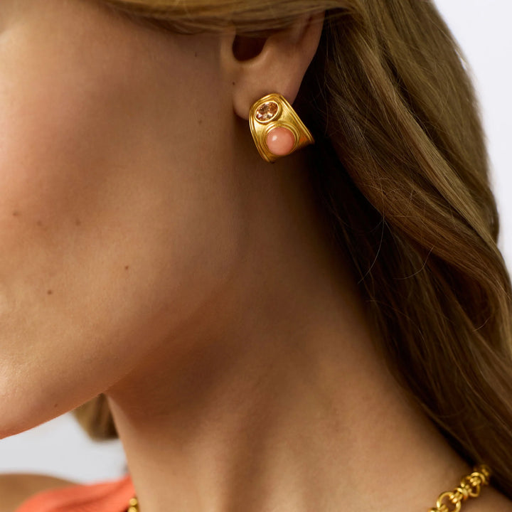 Portofino Stone Hoop Earrings | + Colors