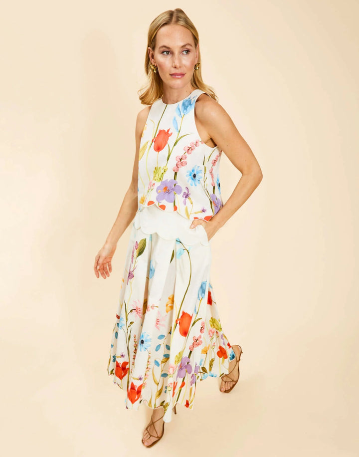 Sonata Scallop Midi Skirt | Garden Muse