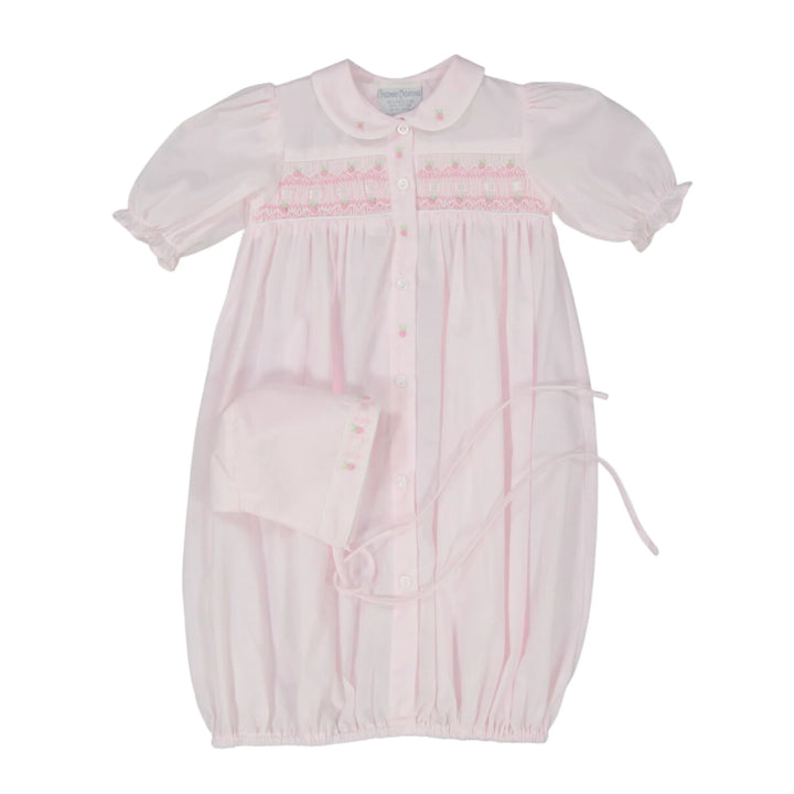 Ribbon Smocked Take Me Home Gown | Pink