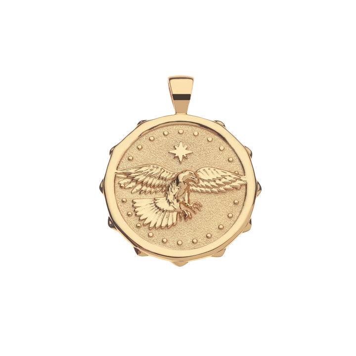 PROTECT Eagle Original Pendant Coin on 18" Drawn Link Chain