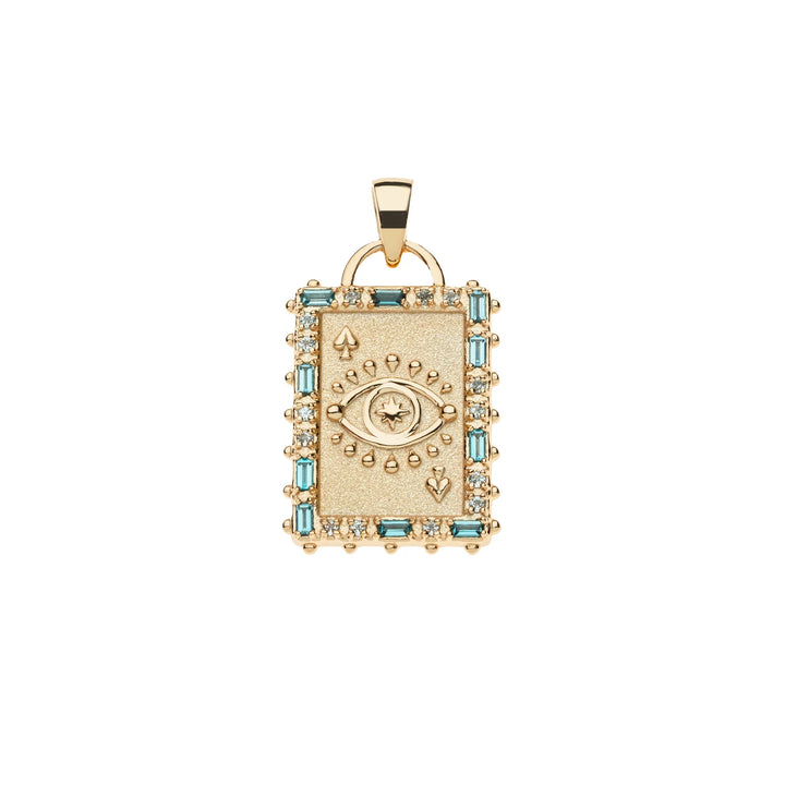 PROTECT Queen of Spades Card Pendant on Classic Rolo Chain - Charlotte's Inc