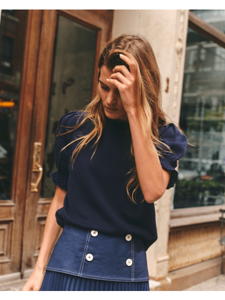 Fallon SS Pullover | Navy