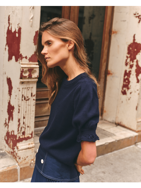 Fallon SS Pullover | Navy
