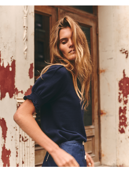 Fallon SS Pullover | Navy