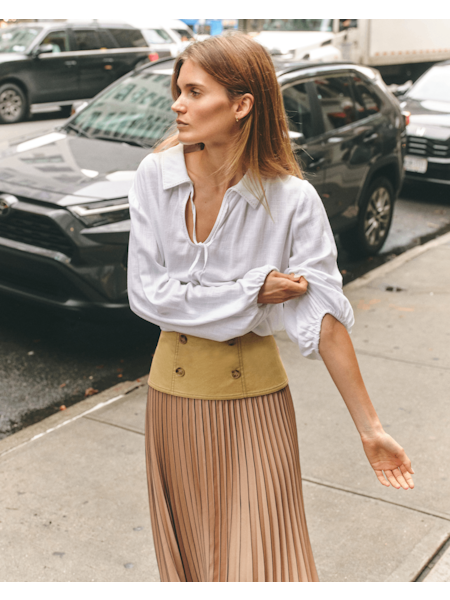Estelle Skirt | Camel Stripe