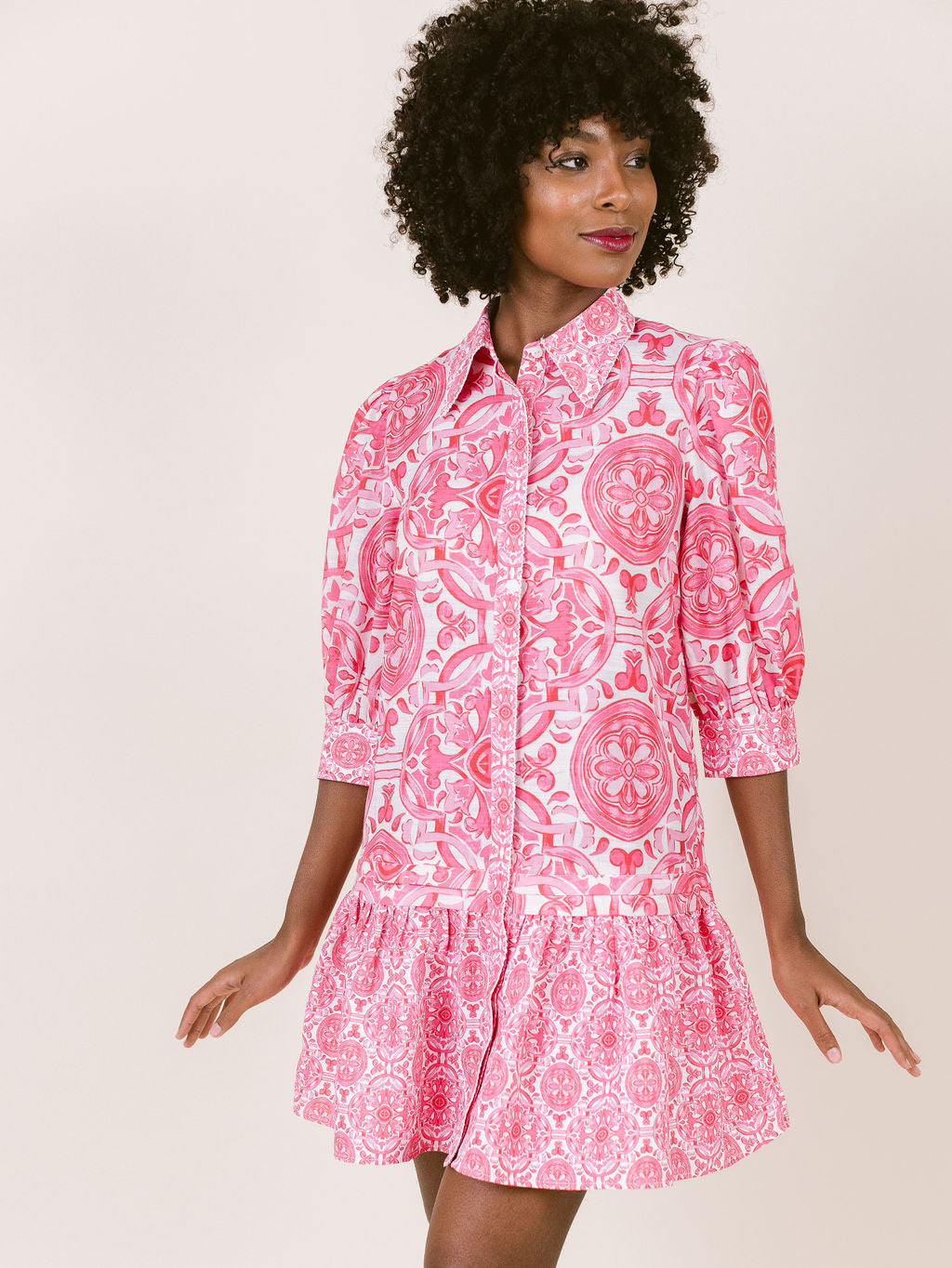 La Roque Scout Dress | Pink Trellis