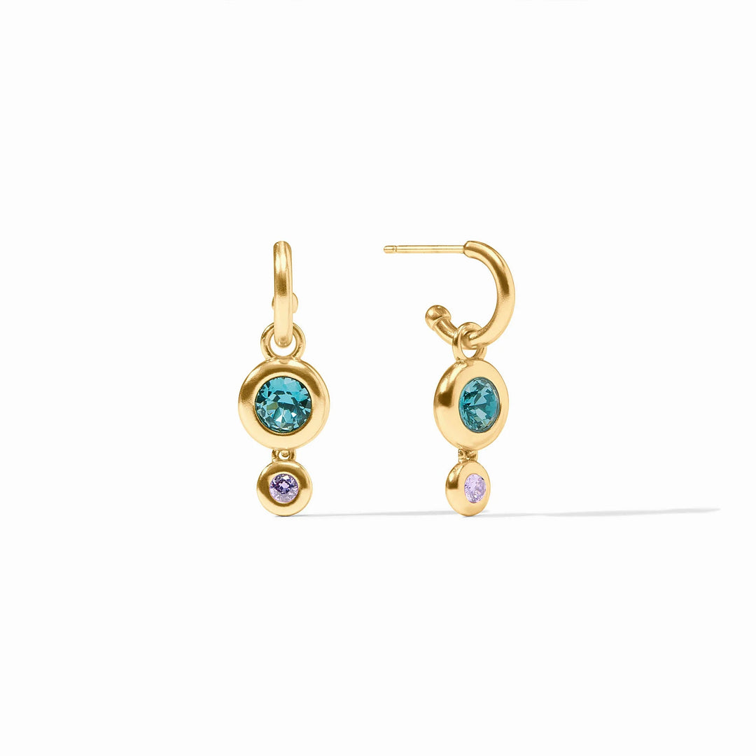 Rainbow Duo Hoop & Charm Earring | + Colors