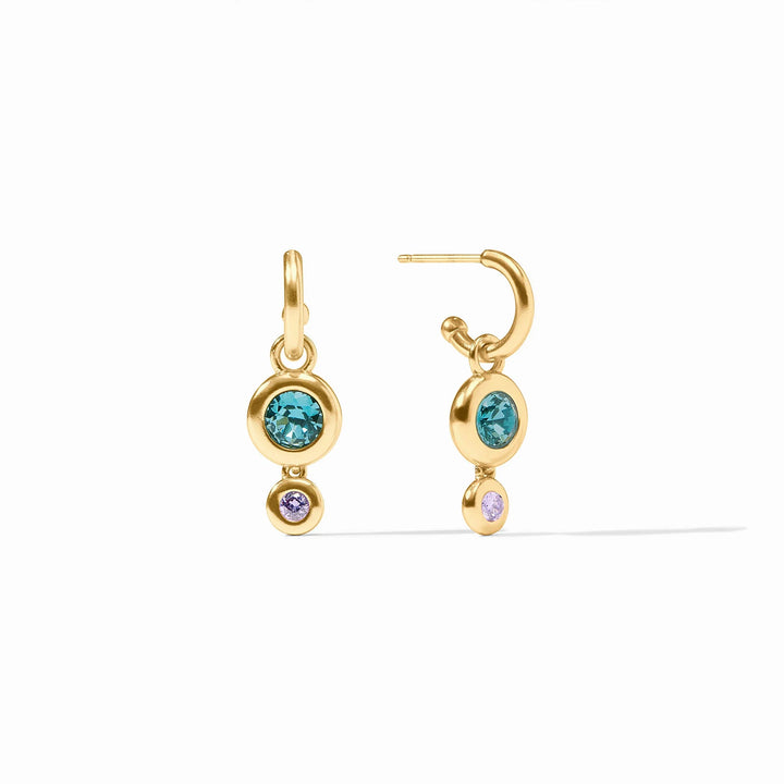 Rainbow Duo Hoop & Charm Earring | + Colors