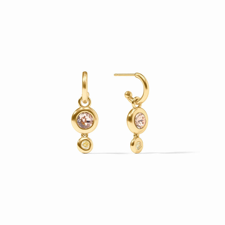 Rainbow Duo Hoop & Charm Earring | + Colors