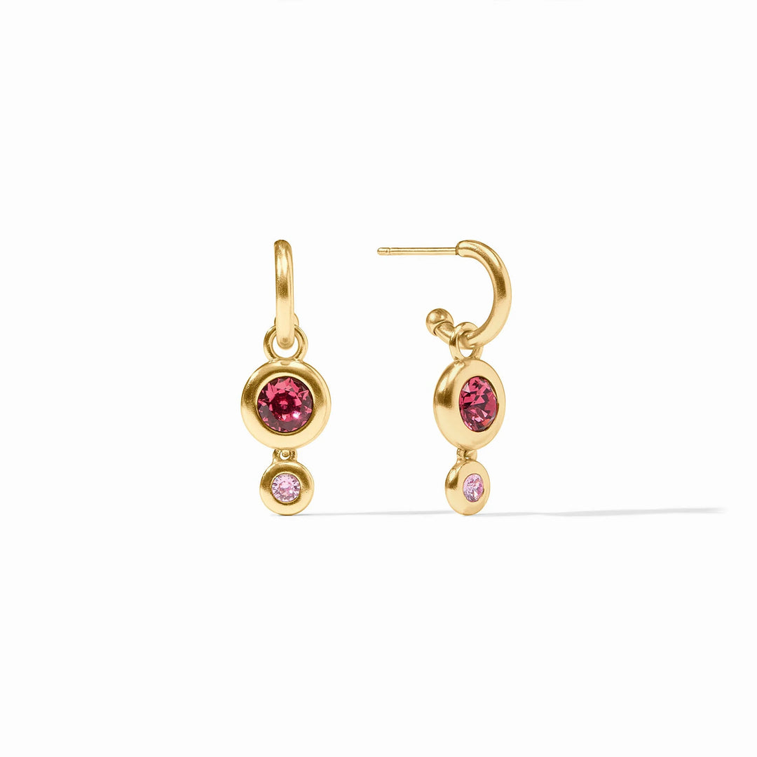 Rainbow Duo Hoop & Charm Earring | + Colors