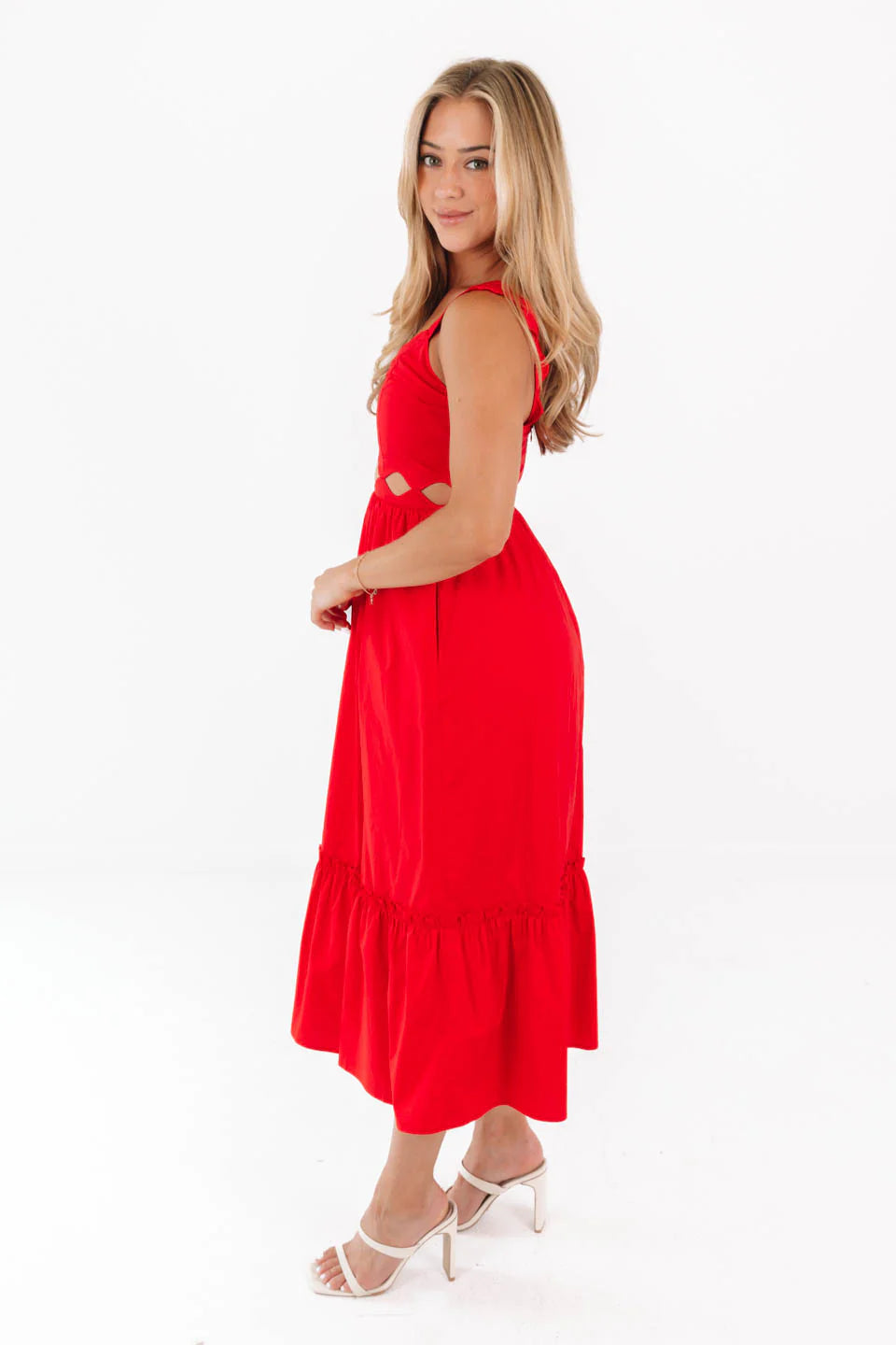 Riley Midi Dress | Red