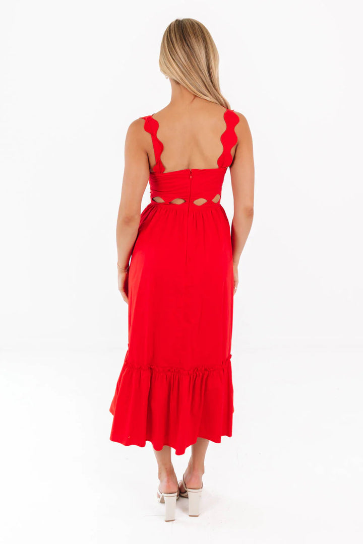 Riley Midi Dress | Red
