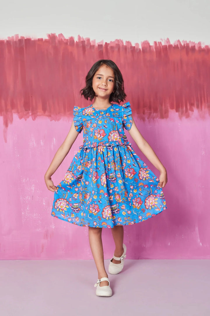 Nicole Girls Dress | Baru Light Blue