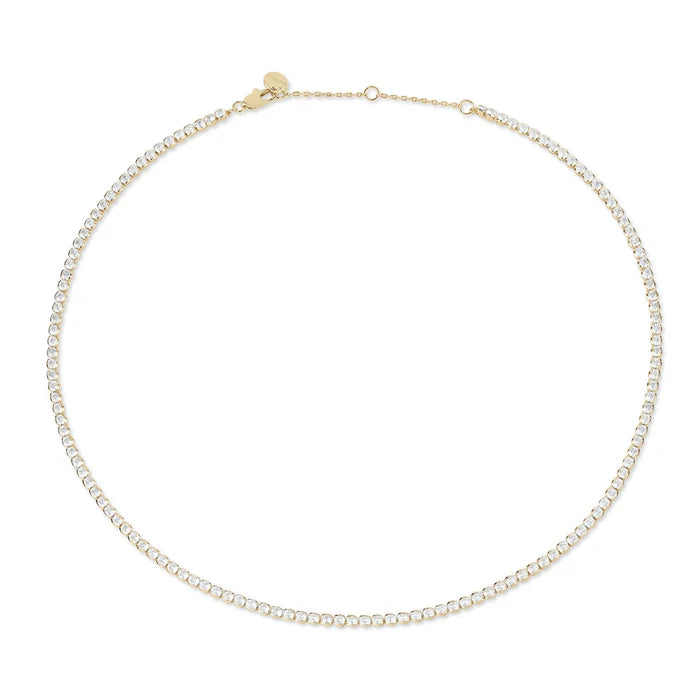 Round CZ Tennis Necklace